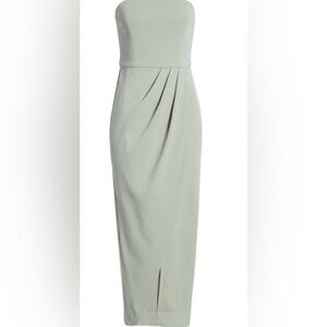 🎉HP🎉WAYF The Angelique Strapless Tulip Gown Sage Green Size XXS